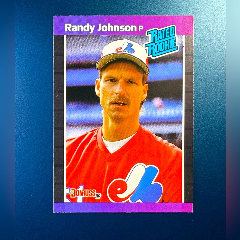 Randy Johnson Rated Rookie Card Rare Insert 1989 Donruss Montreal Expos